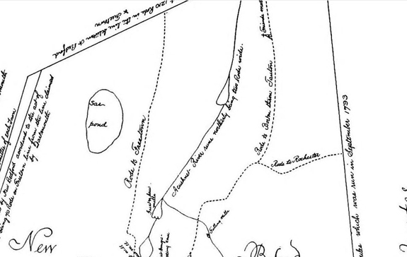 1795 Map of New Bedford - upper Section - www.WhalingCity.net