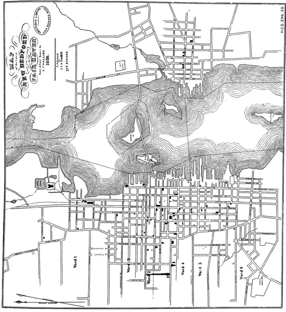 1850 Map of New Bedford and Fairhaven, Ma. - www.WhalingCity.net