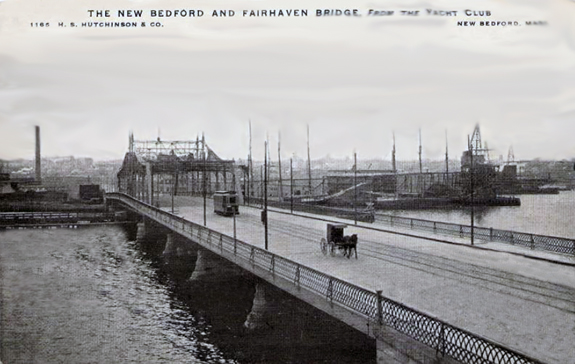 New Bedford - Fairhaven Bridge view from the yacht club - www.WhalingCity.net